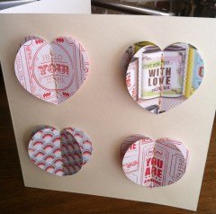 My handmade Valentines' Day card this year